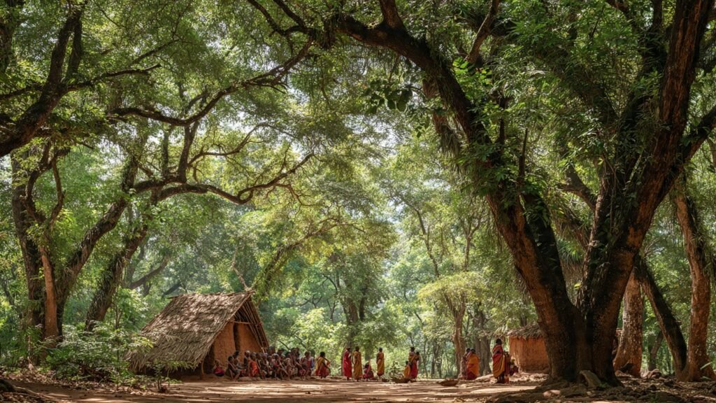 পরিবেশ, সমাজ ও মানুষ forest with people