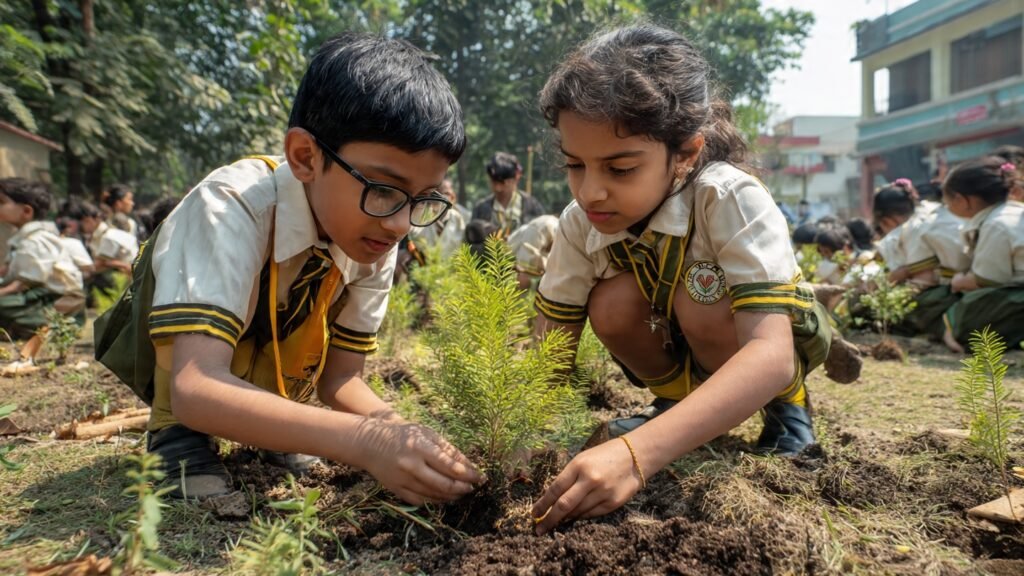 the students are planting trees (3)