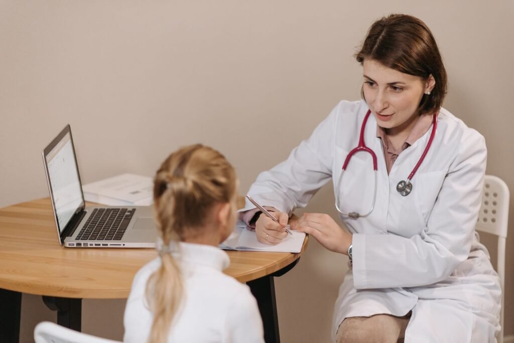 doctor with children